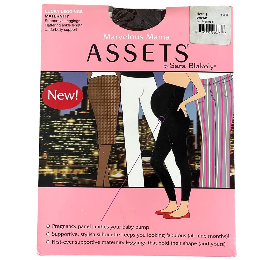 Assets by Sara Blakely Marvelous Mama Lucky Leggings 800M - Brown - Size 1